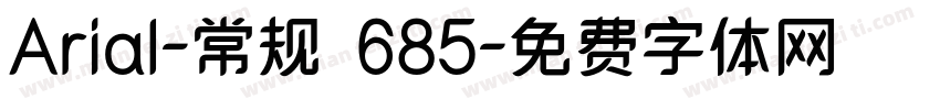 Arial-常规 685字体转换